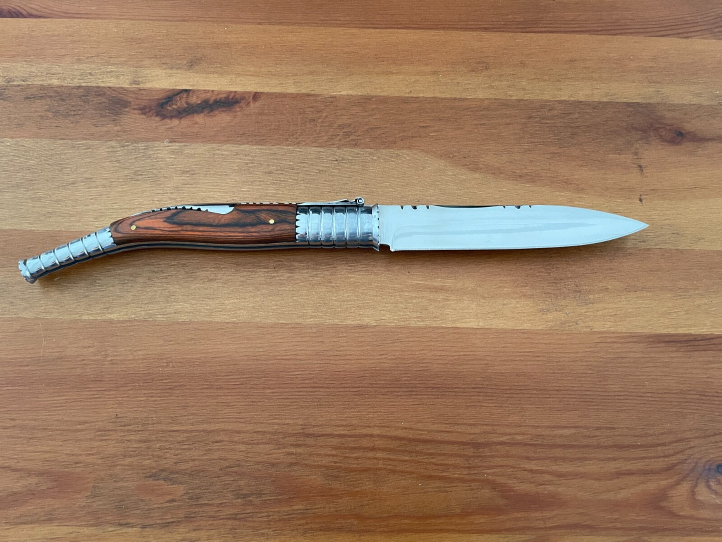 6.3 in. Spanish Navaja Folding Knife Red Wood Stamina Handle - US Seller