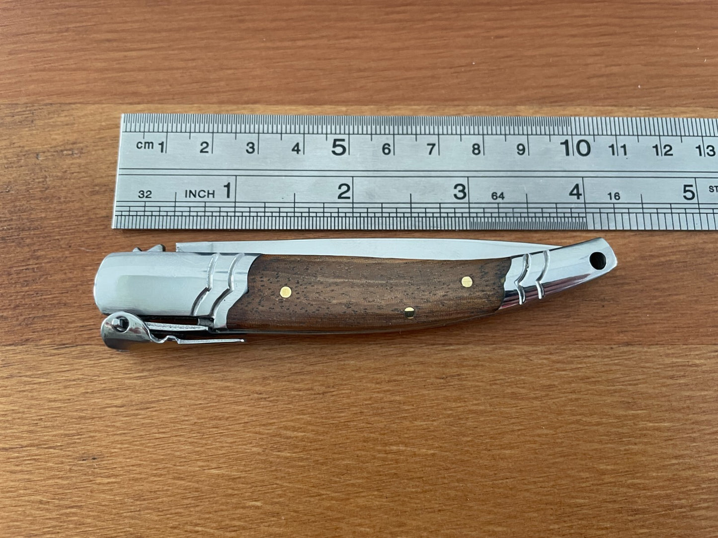 3.14 Stainless Steel Blade Spanish Navaja Pocket Knife With Ratchet Sound