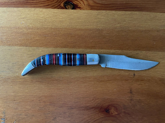 3.14" Manchegan Spanish Navaja Piston Pocket Knife Plastic Scales - USA Seller