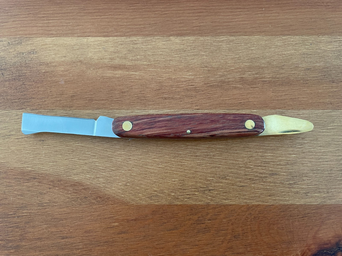 2.4" Grafting Navaja Pocket Knife 2nd Brass Blade with Rosewood Handle - Spain