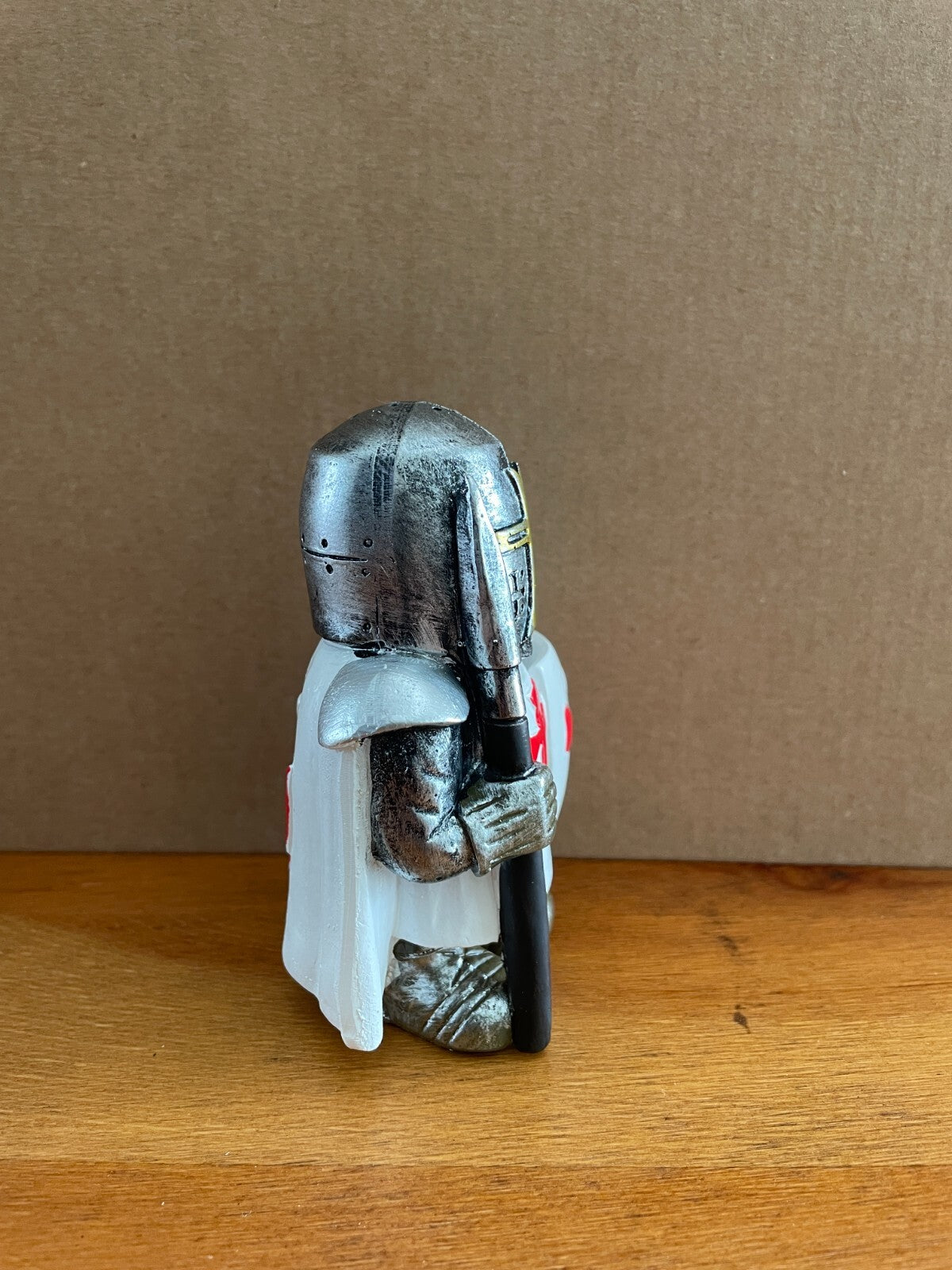Decorative / Collectible Small Resin Figurine Templar Knight with Spear