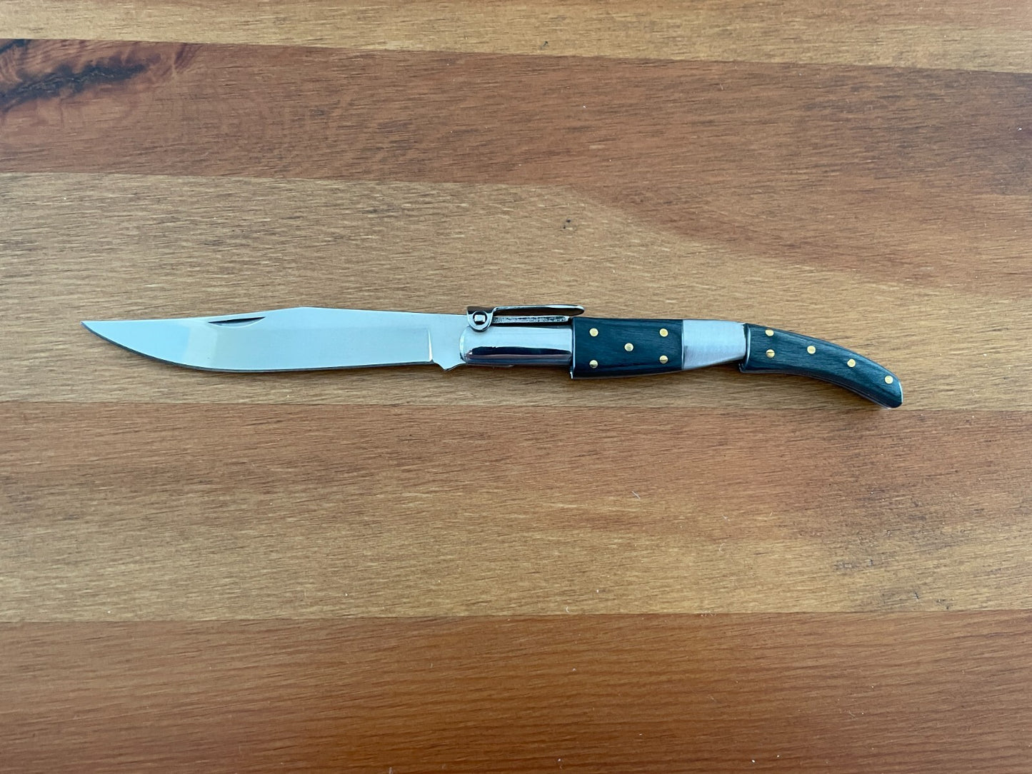 4” Arabian Folding Pocket Knife Blue Wood and Steel Handle Navaja Made in Spain