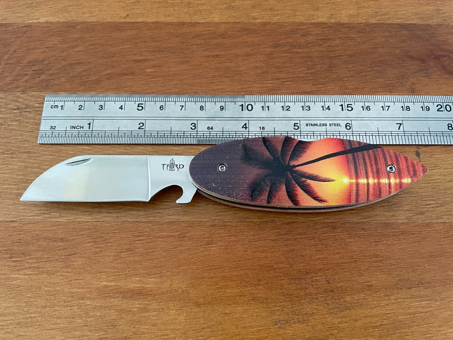 Navaja Surf Board “PALMERA” Pocket Knife Bottle Opener Lockback From Spain