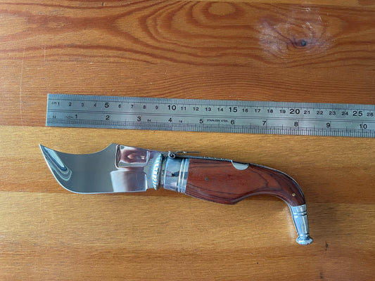 3.5” Spanish navaja lengua vaca pocket knife wood handle handmade - USA seller