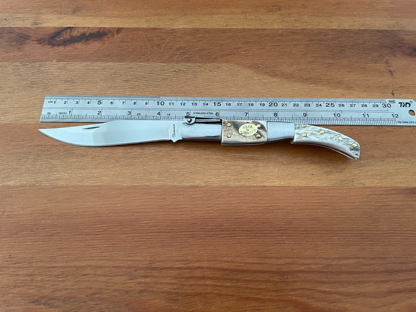 4.6" Arabian Folding Pocket Knife Real Deer Antler Scales From Spain - US Seller