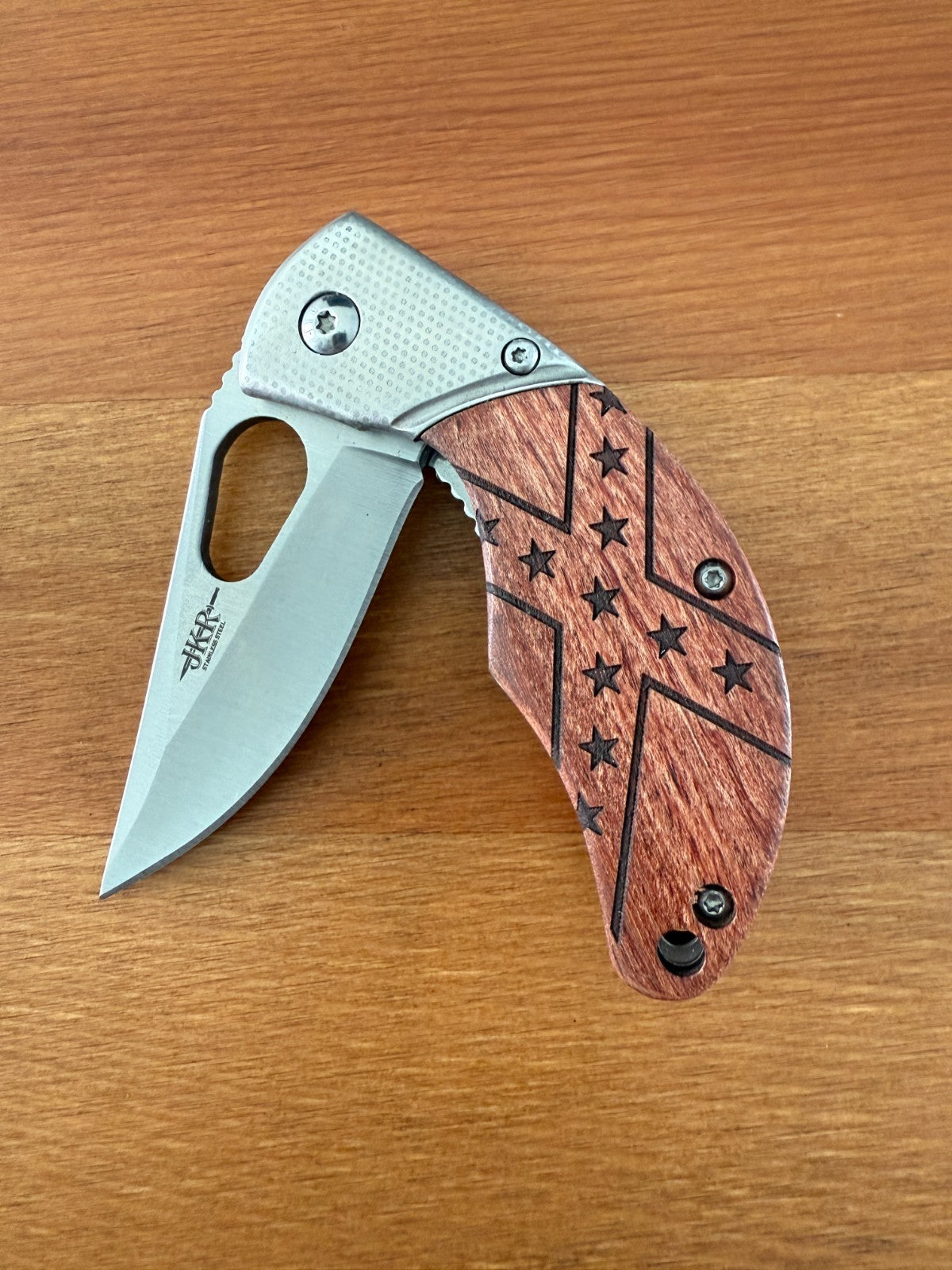 2.4" Blade Navaja Pocket Knife Rosewood Scales Liner Lock Pocket Clip - Spain