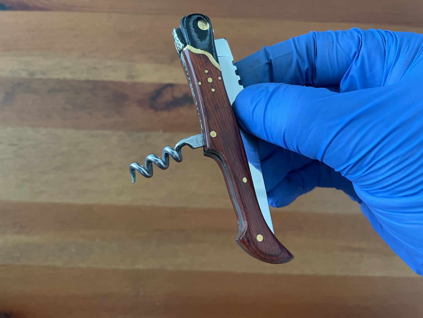 3.54” Navaja Laguiole Folding Pocket Knife Red Stamina/Mikarta Handle Corkscrew