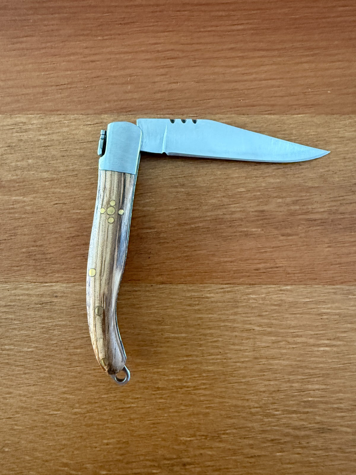 2.4” Stainless Steel Blade Navaja Laguiole Inox Pocket Knife Olive Wood Scales