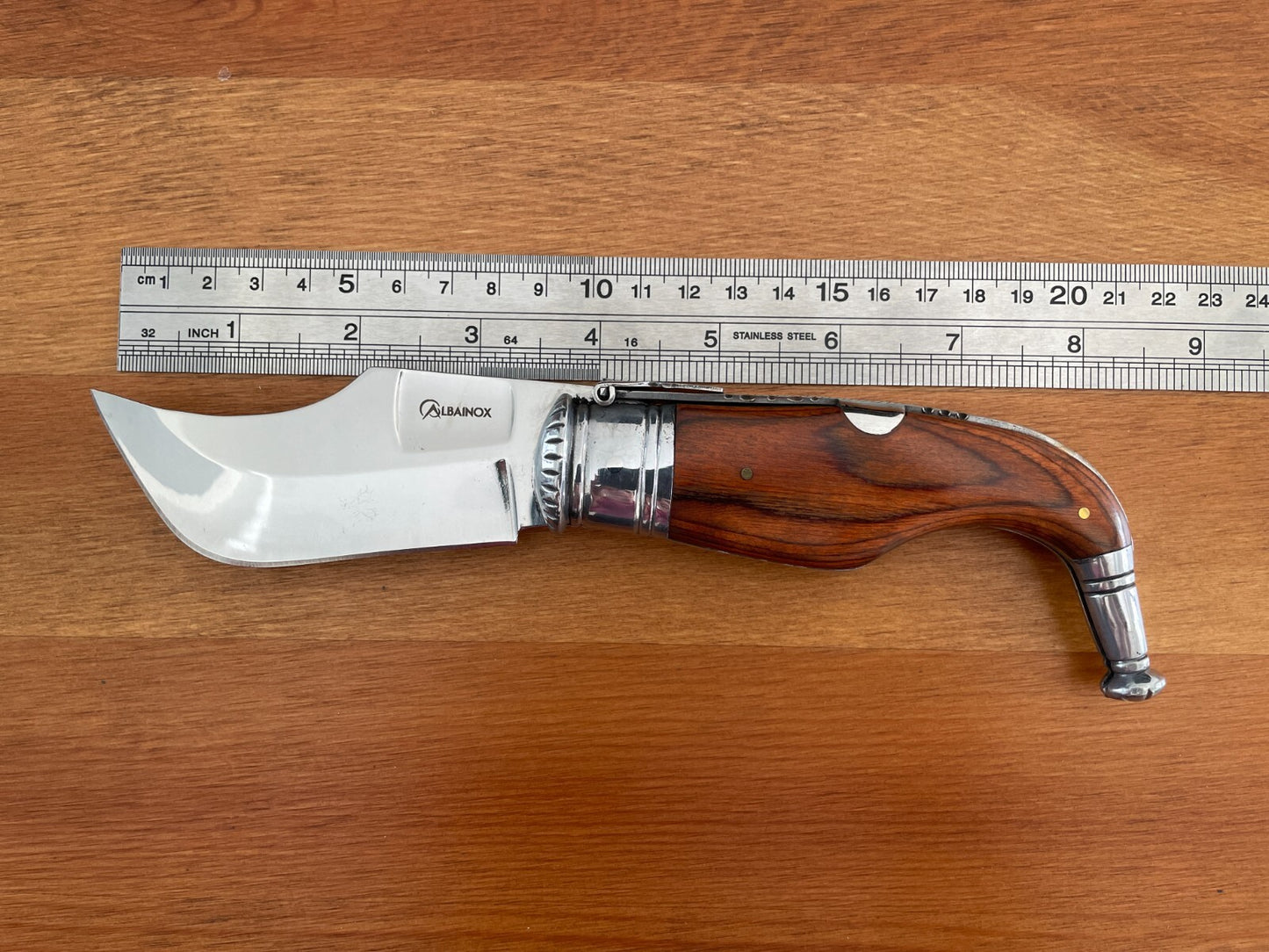 3.5” Spanish Navaja Capaora Pocket Knife Red Stamina Wood - USA seller