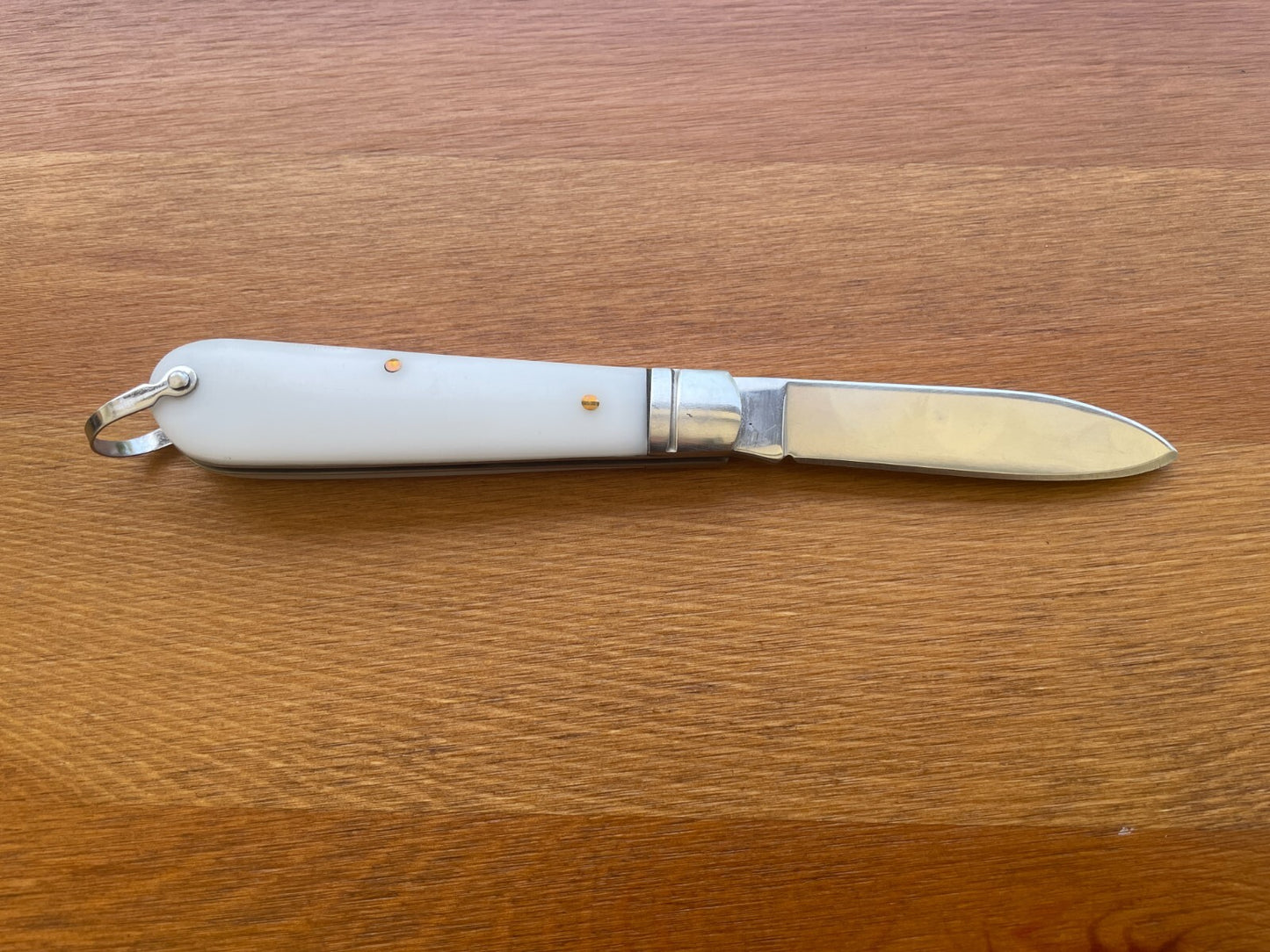 3" Pocket Knife Needle Point White ABS Handle Sailor / Marinera Navaja Spain