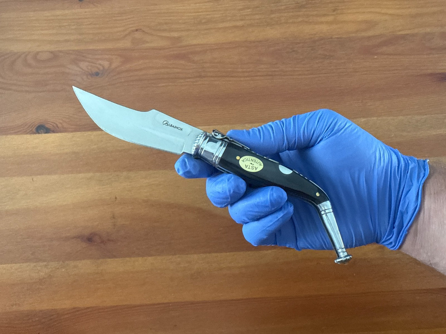 3.3" Navaja Jerezana Pocket Knife Bullhorn Scales with Ratchet From Spain