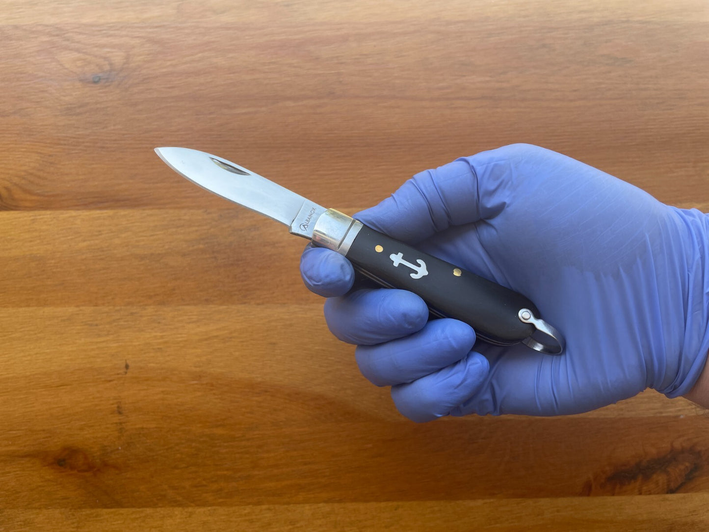 2.6" Pocket Knife Needle Point Black ABS Handle Sailor / Marinera Navaja Spain