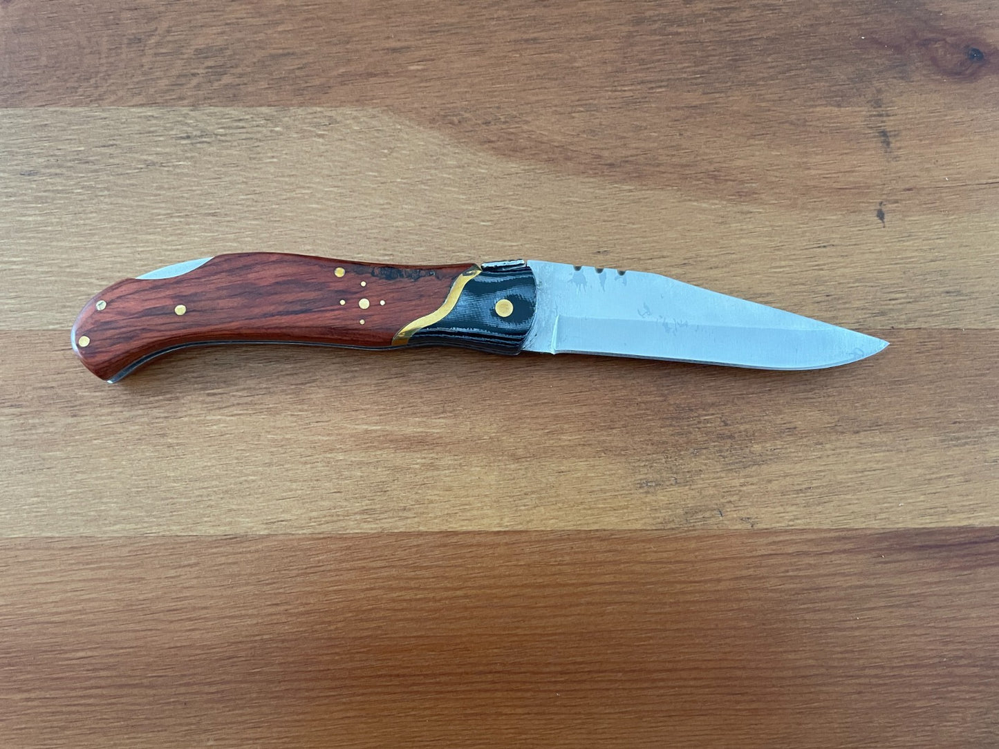 3.7” Navaja Laguiole Folding Pocket Knife Red Mikarta Handle Penknife Lockback