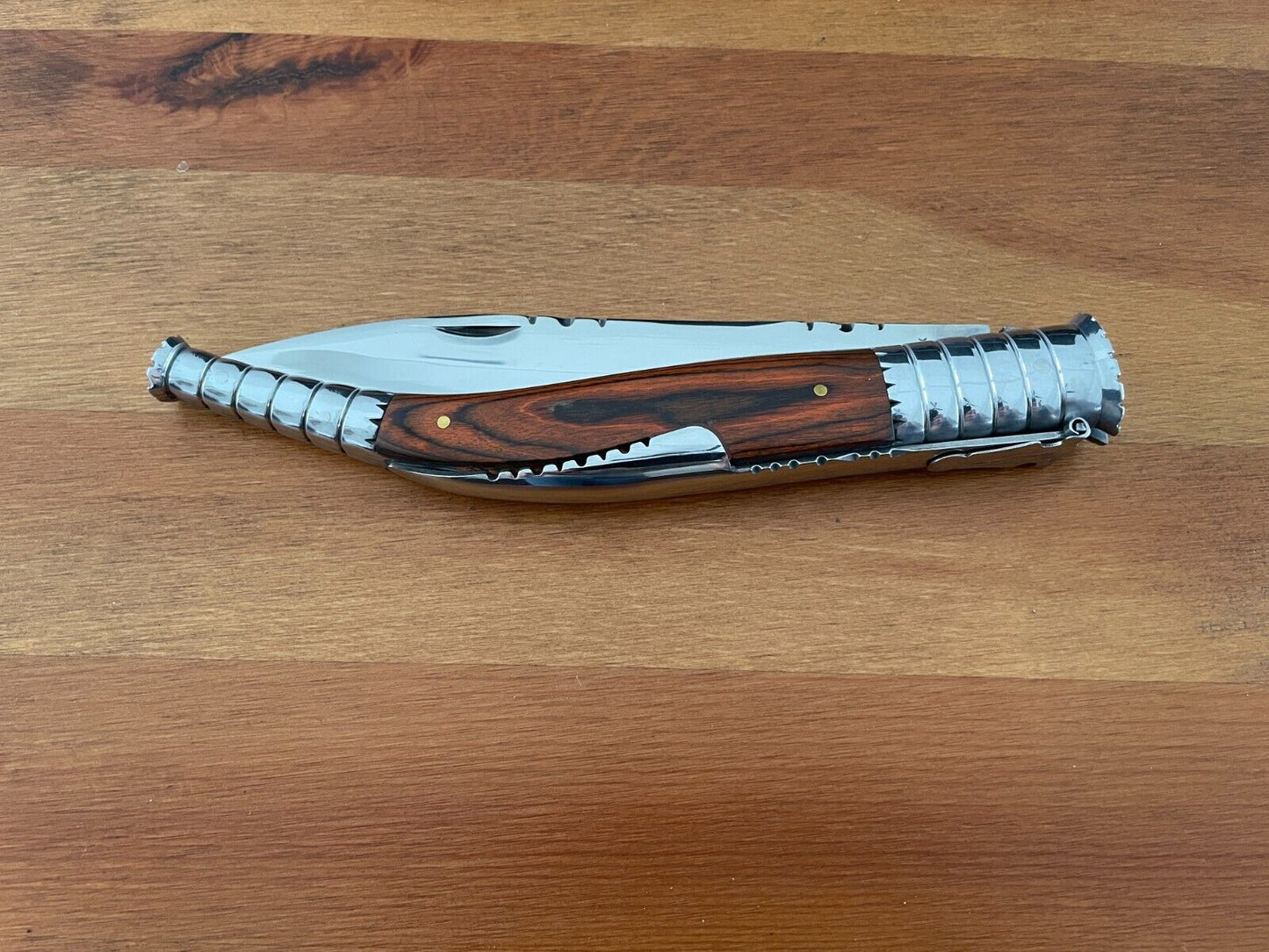 6.3 in. Spanish Navaja Folding Knife Red Wood Stamina Handle - US Seller