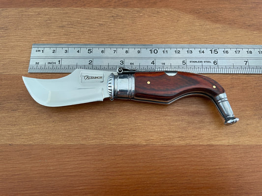 2.55” Spanish Navaja Capaora Pocket Knife Red Stamina Wood Scales - USA seller