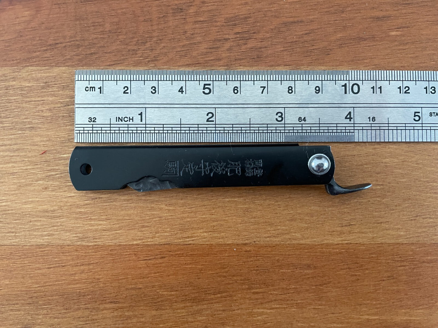 2.8" Navaja Higonokami Pocket Knife Tanto Blade 420 Steel with Sheath