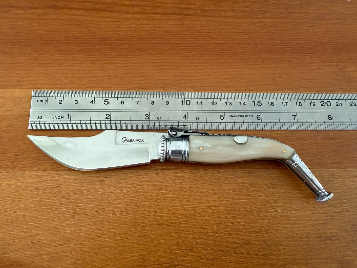 3.15" Navaja Jerezana Pocket Knife Bullhorn Scales with Ratchet From Spain