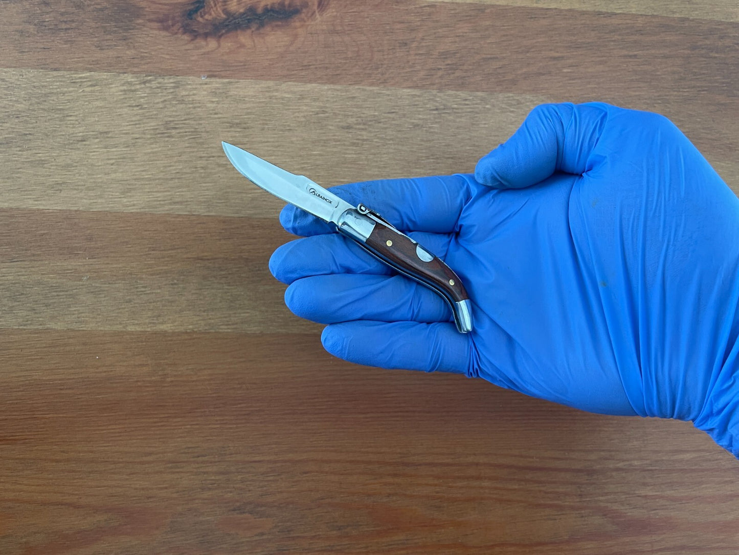 2” Spanish Navaja Teja Albacete Pocket Knife Red Stamina Wood Scales - US Seller