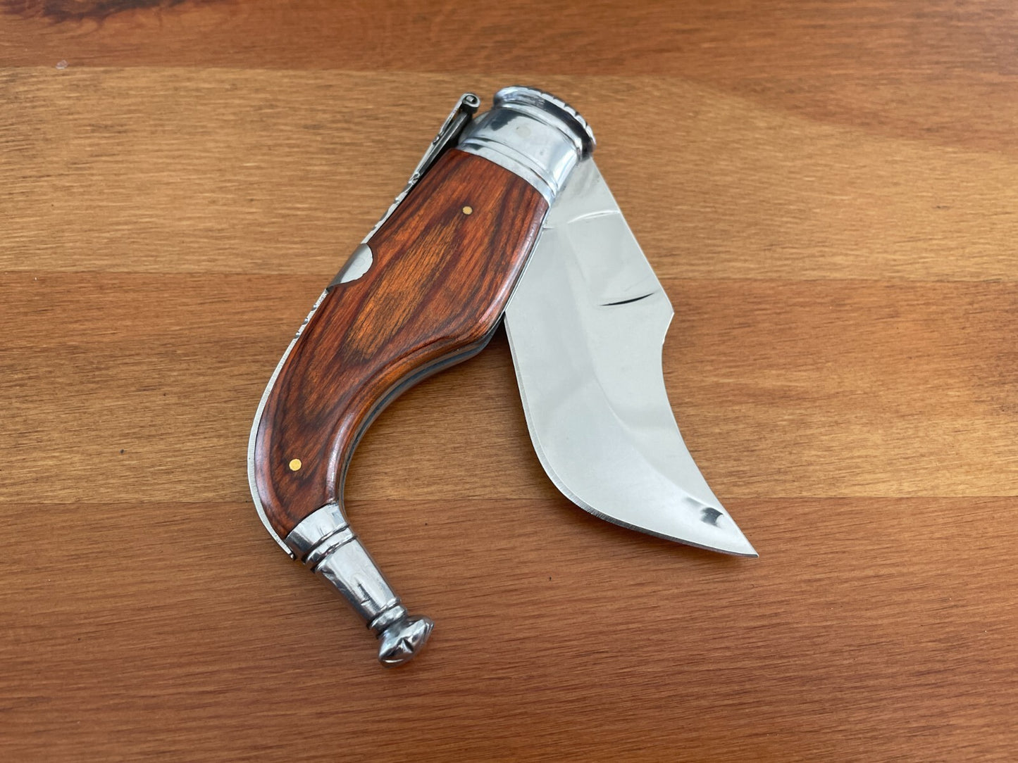3.5” Spanish Navaja Capaora Pocket Knife Red Stamina Wood - USA seller