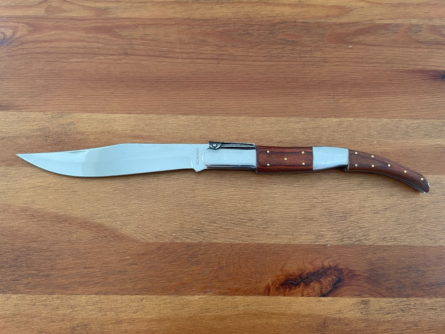 6.5" Long Blade Arabian Style Navaja Folding Knife Red Wood Scales From Spain