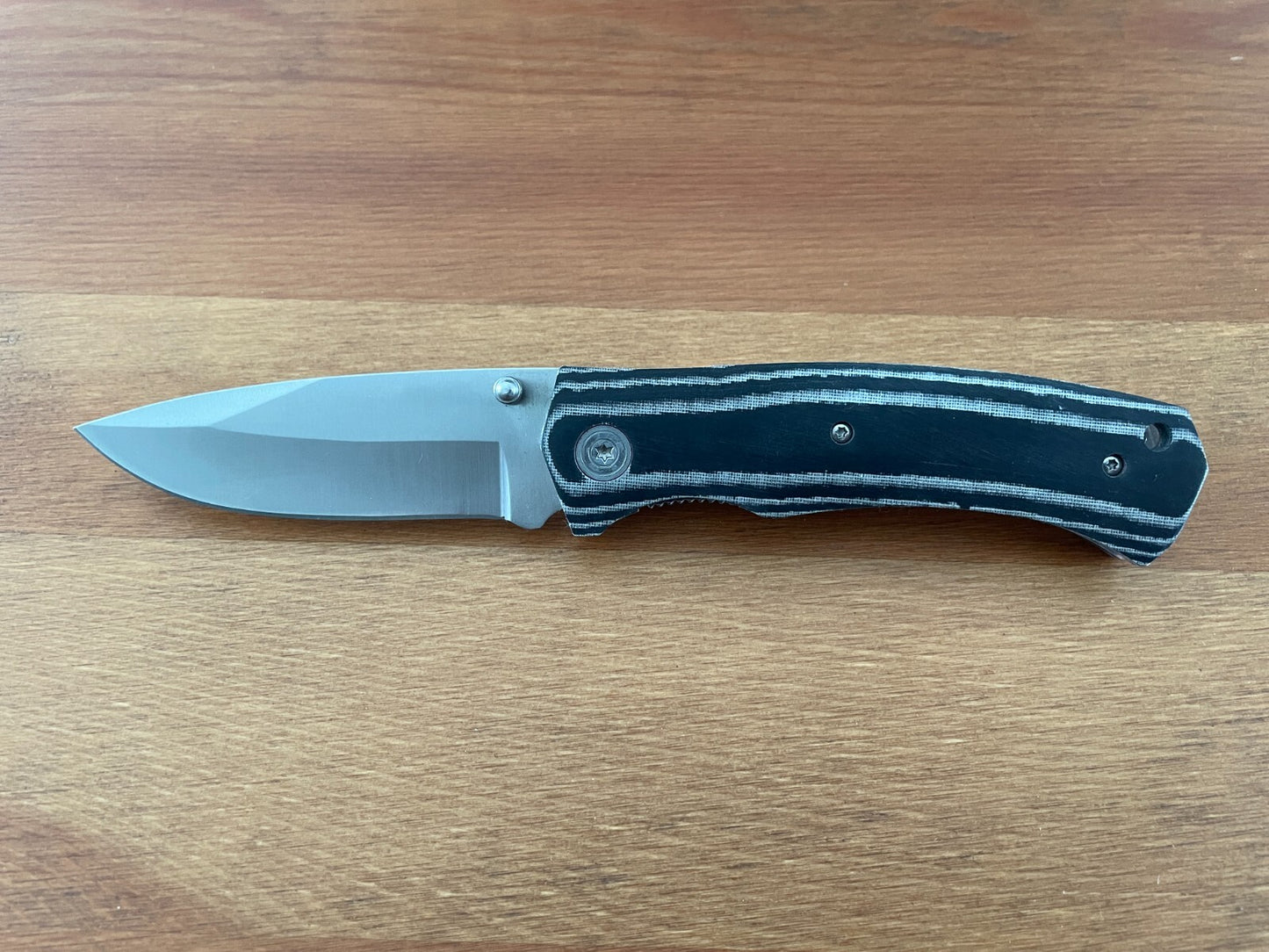 3.34" Stainless Steel Blade Tactical Knife Micarta Scales Pocket Clip