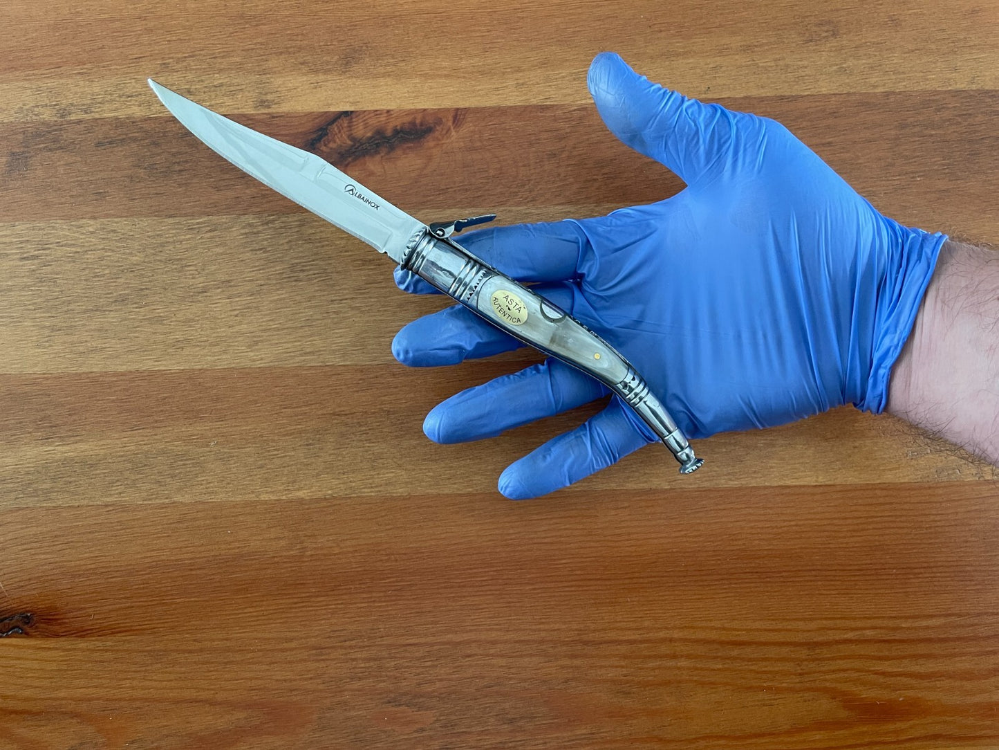 4.1” Spanish Navaja Serrana Folding Pocket Knife Bullhorn Handle - US Seller