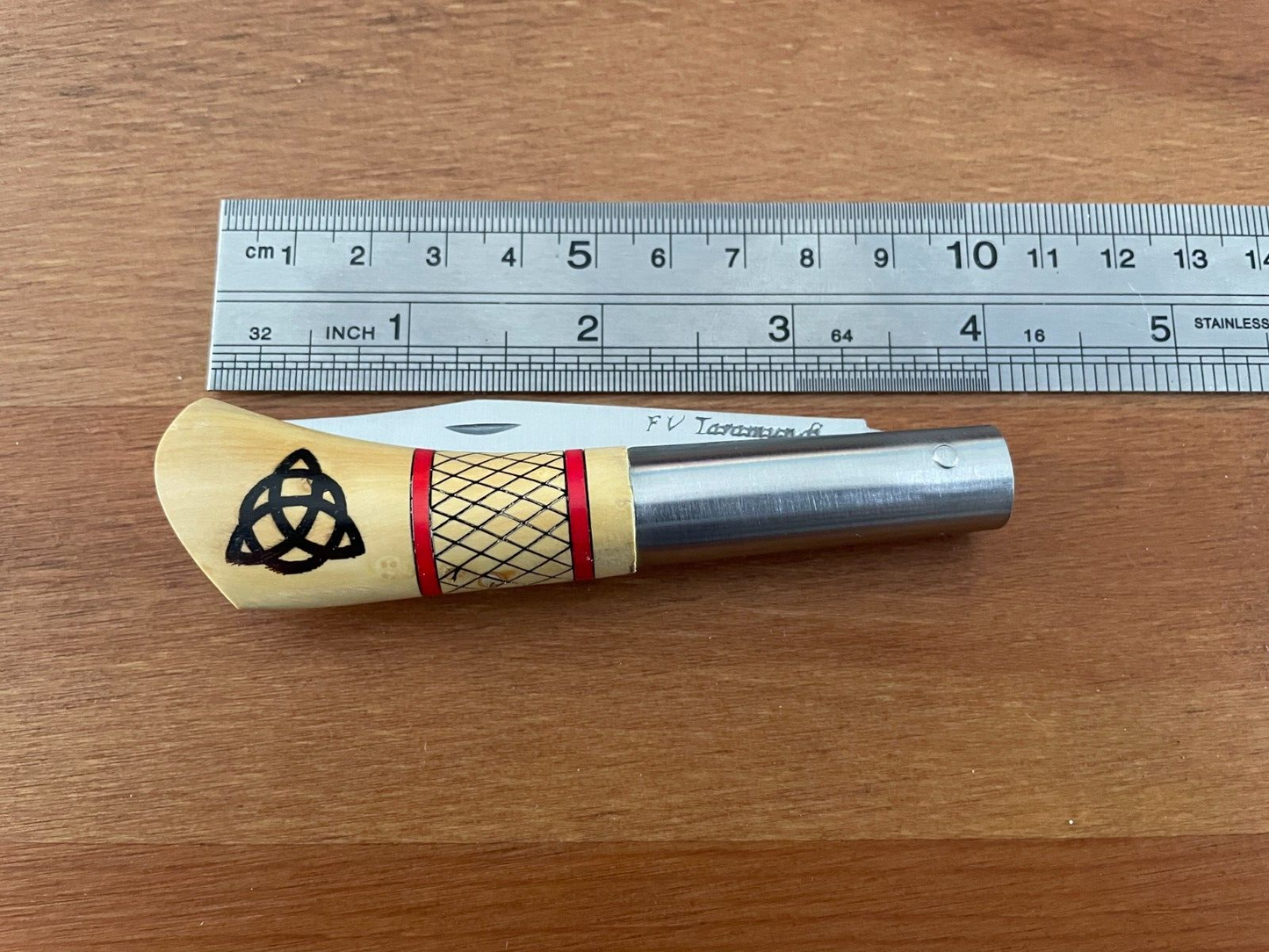 3.14” FV Taramundi Navaja Pocket Knife Made in Asturias Decorated Wood Handle