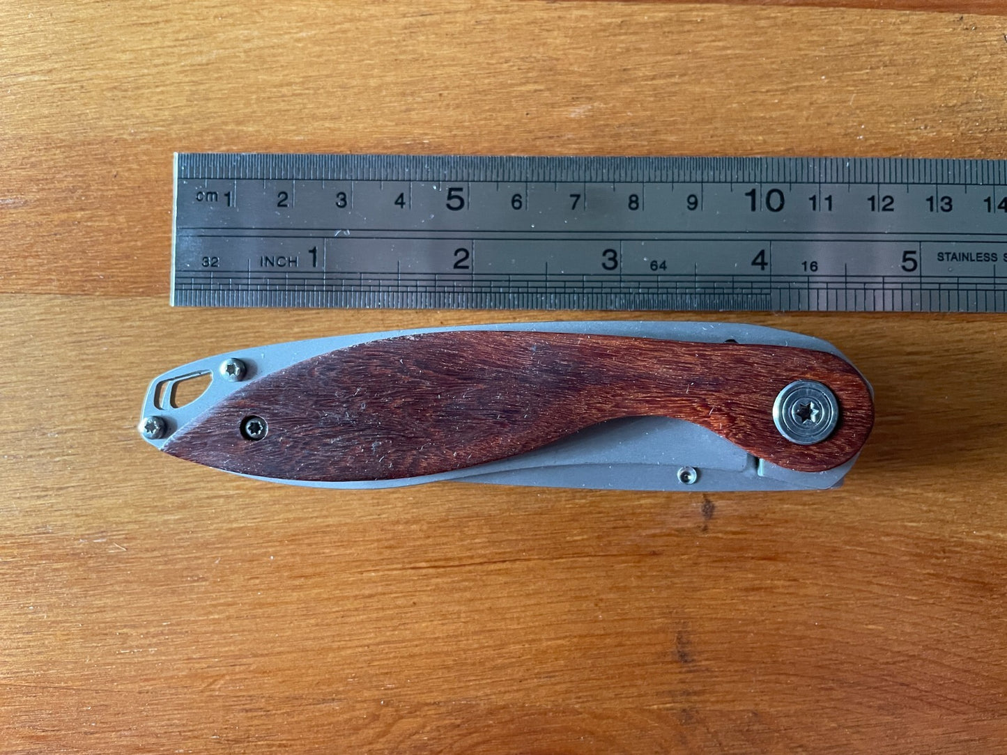 Spanish Navaja 3.14" Tactical Pocket Knife Stainless 3CR13 Brown Wood US Seller