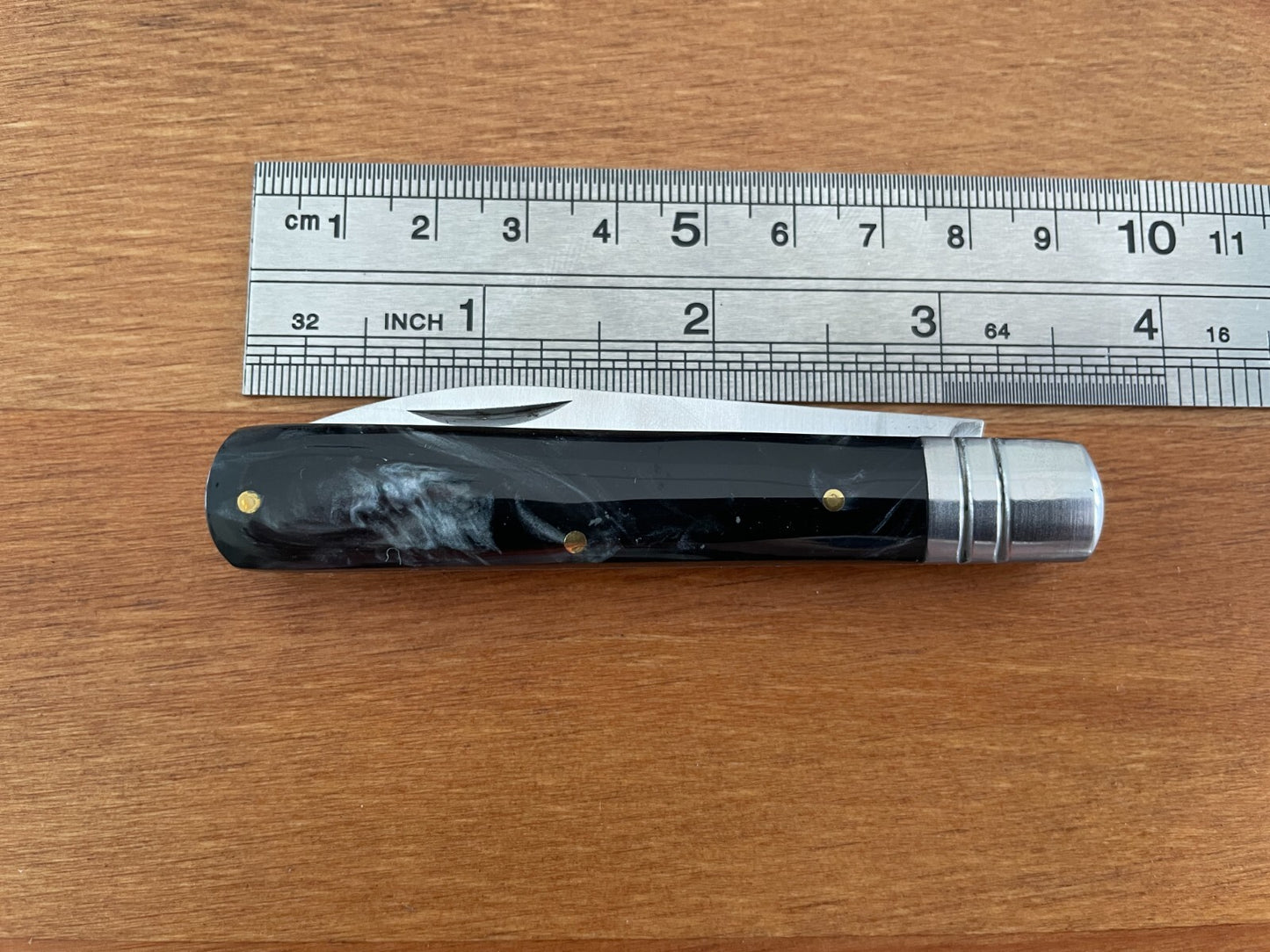 2.8" Made in Spain Navaja Albacete Classic Pocket Knife Black Celluloid Handle