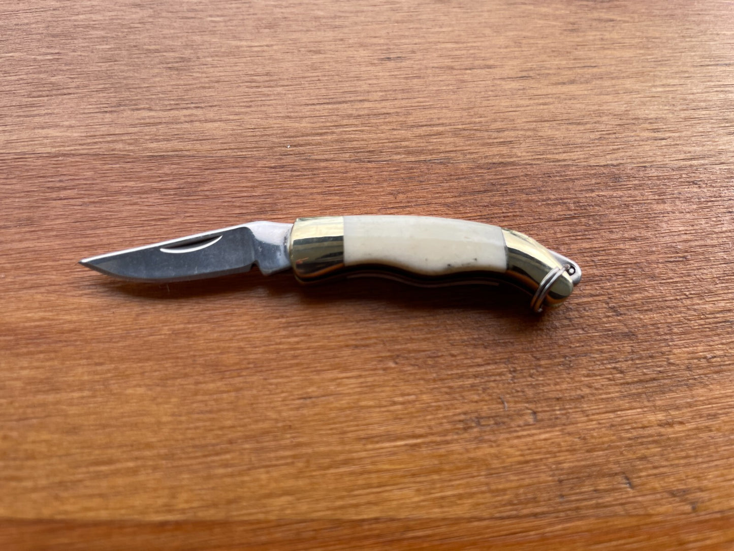 2.8" Full Length Miniature Pocket Knife 420 Steel Bone Scales Gift Box