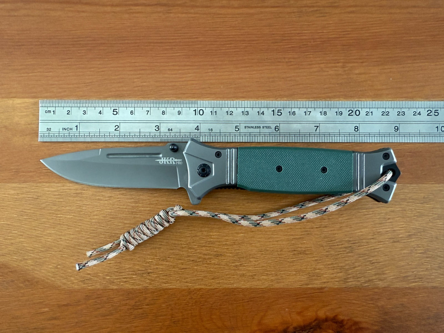 3.7" Stainless Steel Blade Rescue Pocket Knife With Titanium Coating G10 Handle
