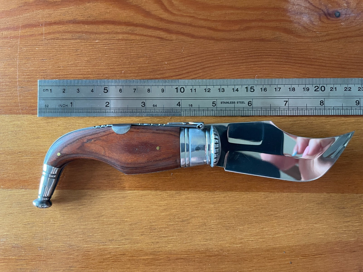3.5” Spanish navaja lengua vaca pocket knife wood handle handmade - USA seller