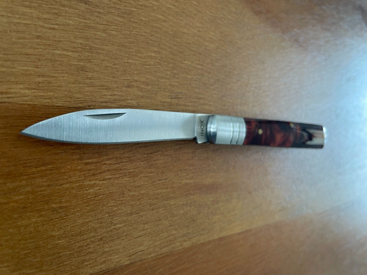 2.5" Made in Spain Navaja Albacete Classic Pocket Knife Brown Celluloid Handle