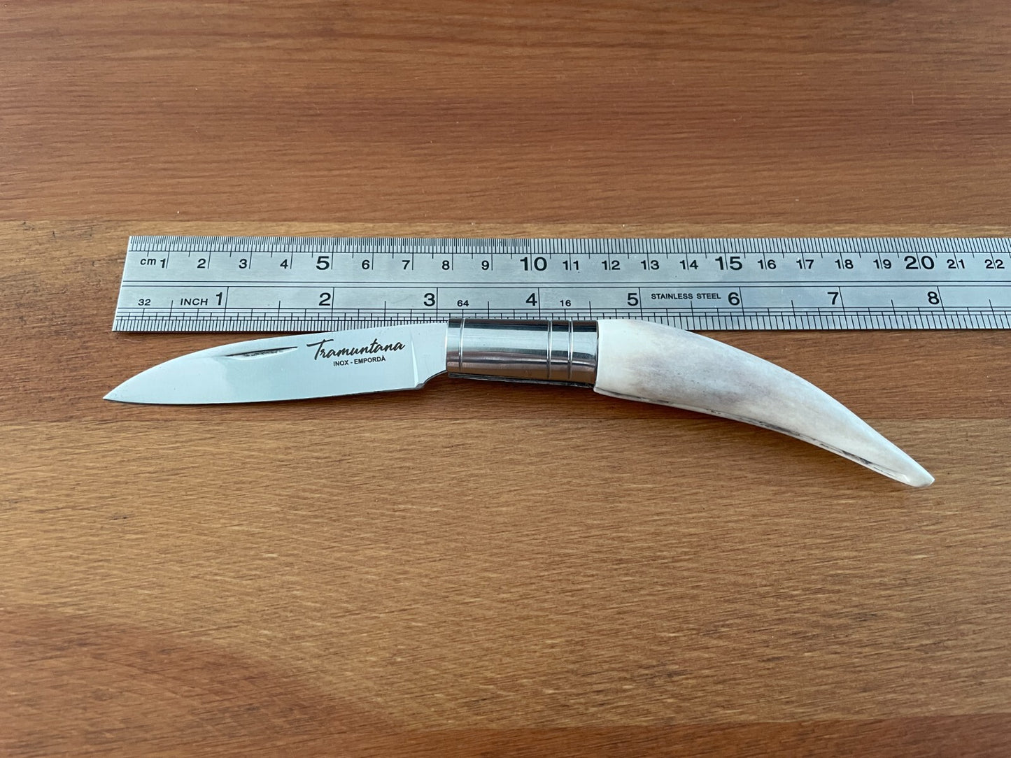 3.15" 420 Steel Navaja Gallega Tramuntana Knives Polished Staghorn Handle