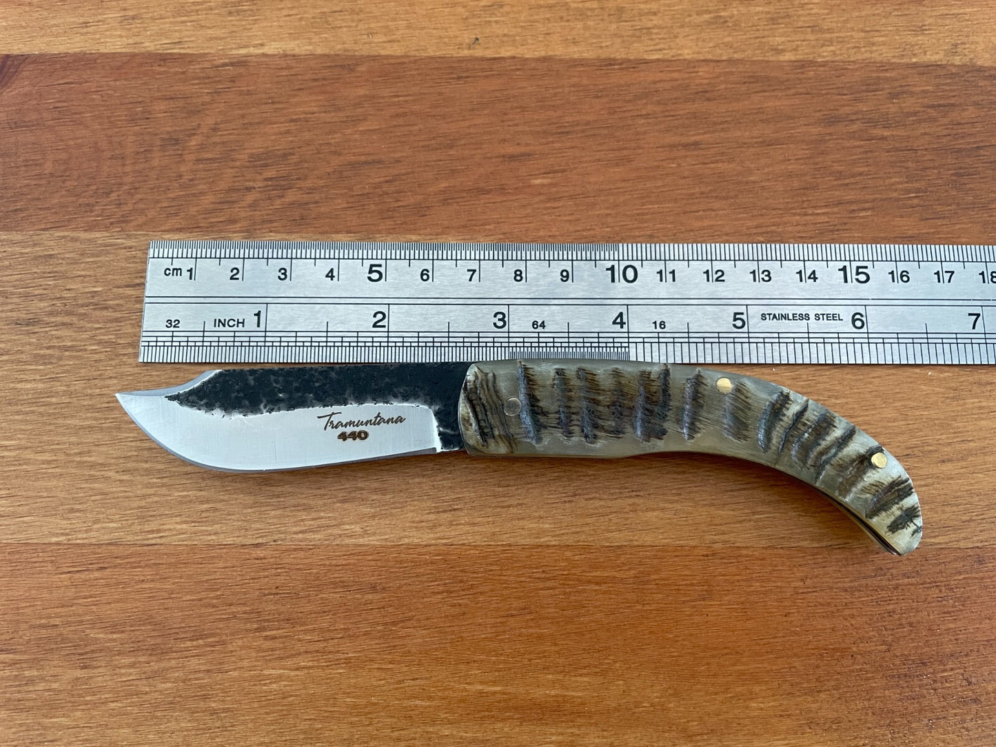 2.5" Tramuntana Navaja Folding Pocket Knife 440 Steel Ram's Horn Handle Spain