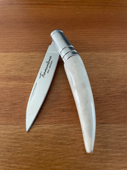 2.55" 420 Steel Navaja Gallega Tramuntana Knives Polished Staghorn Handle