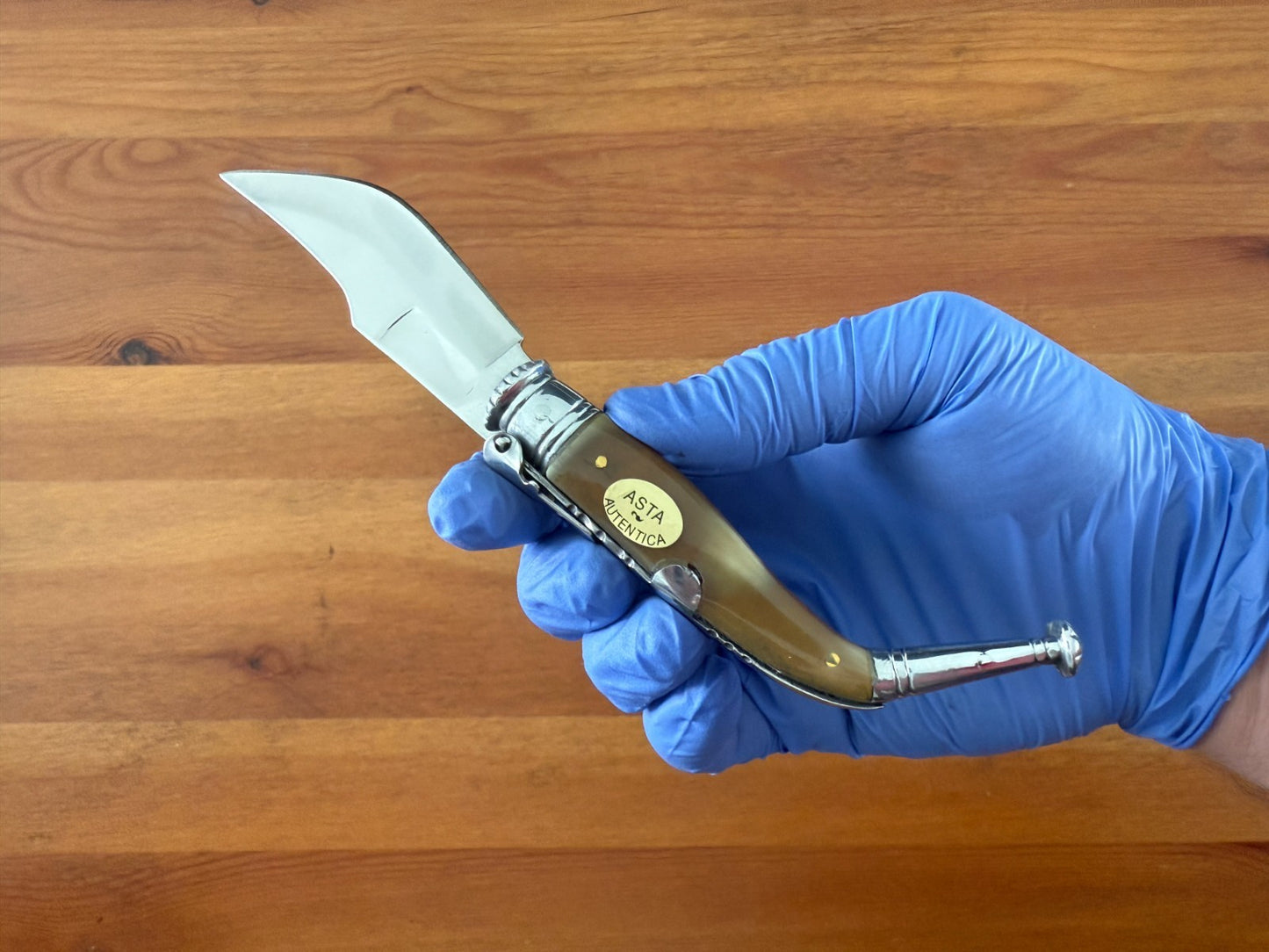 3.15" Navaja Jerezana Pocket Knife Bullhorn Scales with Ratchet From Spain