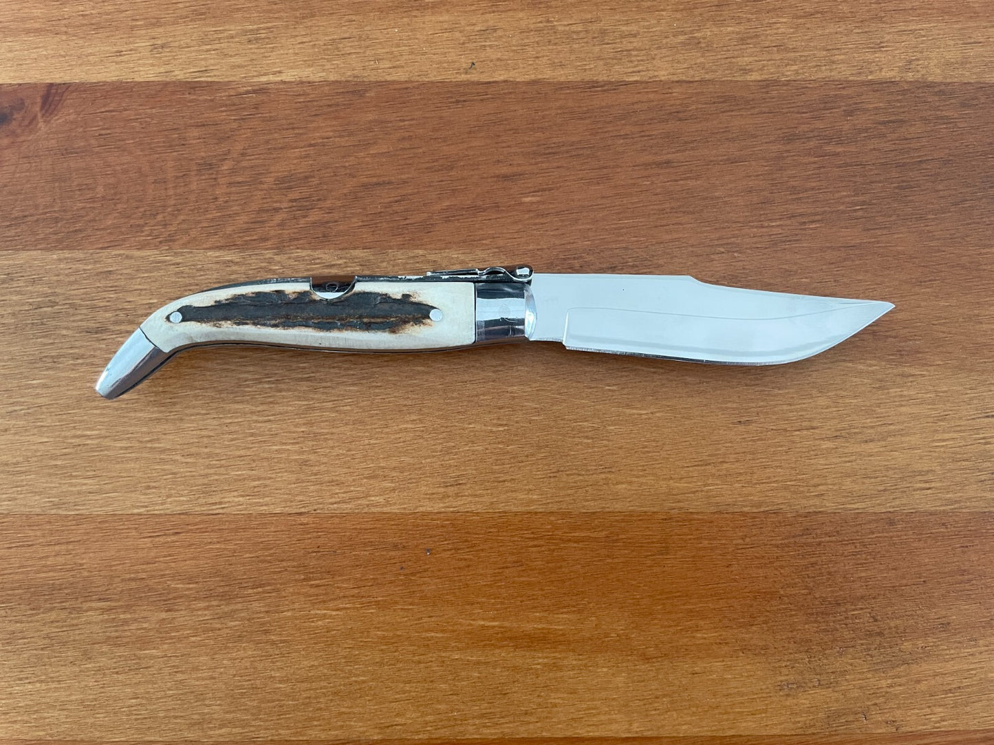 3.35” Spanish Navaja Pocket Knife Genuine Deer Antler Scales Handcrafted Spain