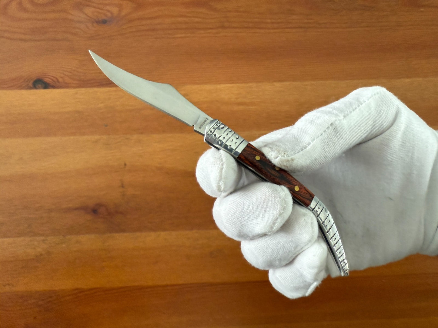 2.3" Arabian Style Folding Pocket Knife Red Wood Scales Spanish Navaja Slipjoint