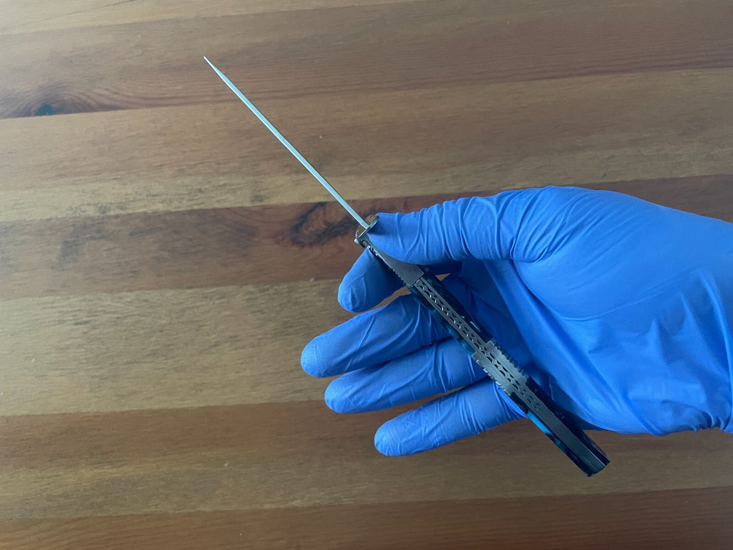 4.3" Arabian Style Navaja with Ratchet Pocket Knife Acrylic Scales From Spain