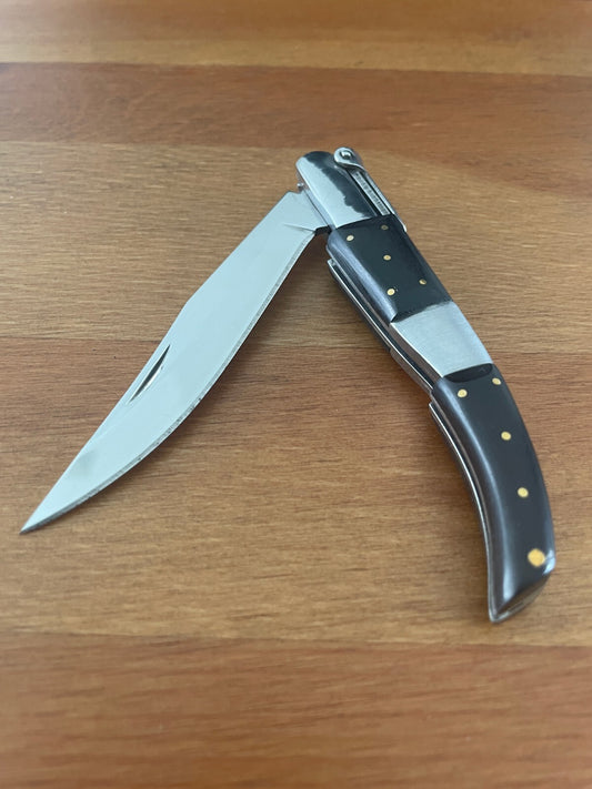 3.14" Arabian Folding Pocket Knife Black Wood Scales Navaja Handcrafted in Spain