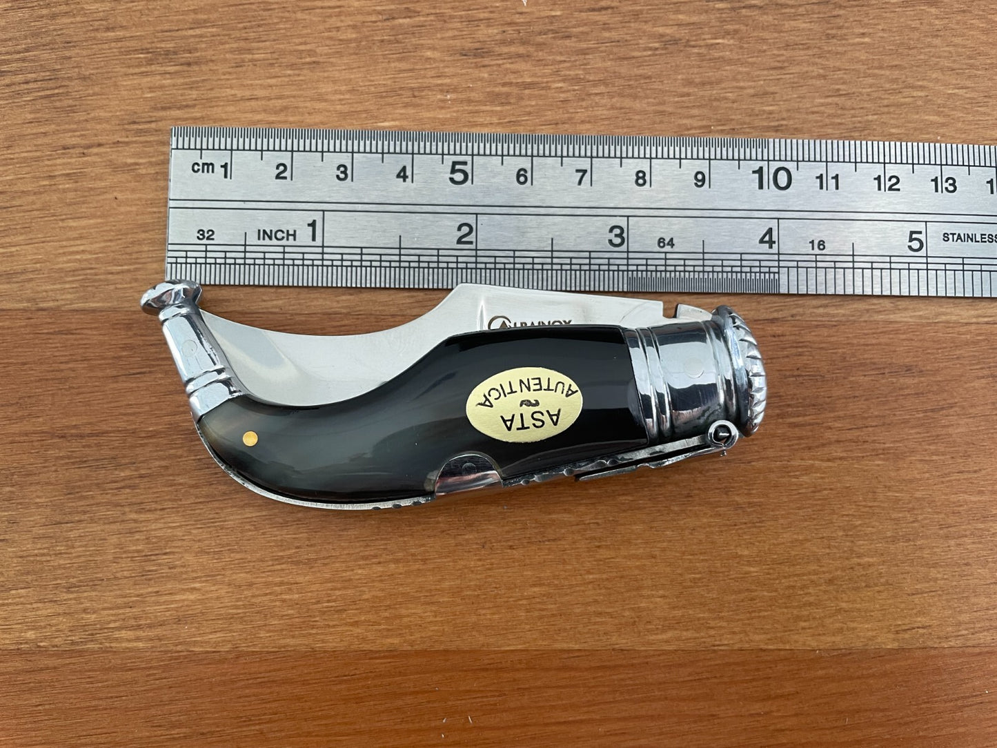 2.55” Spanish Navaja Capaora Pocket Knife Genuine Bullhorn Scales - USA seller