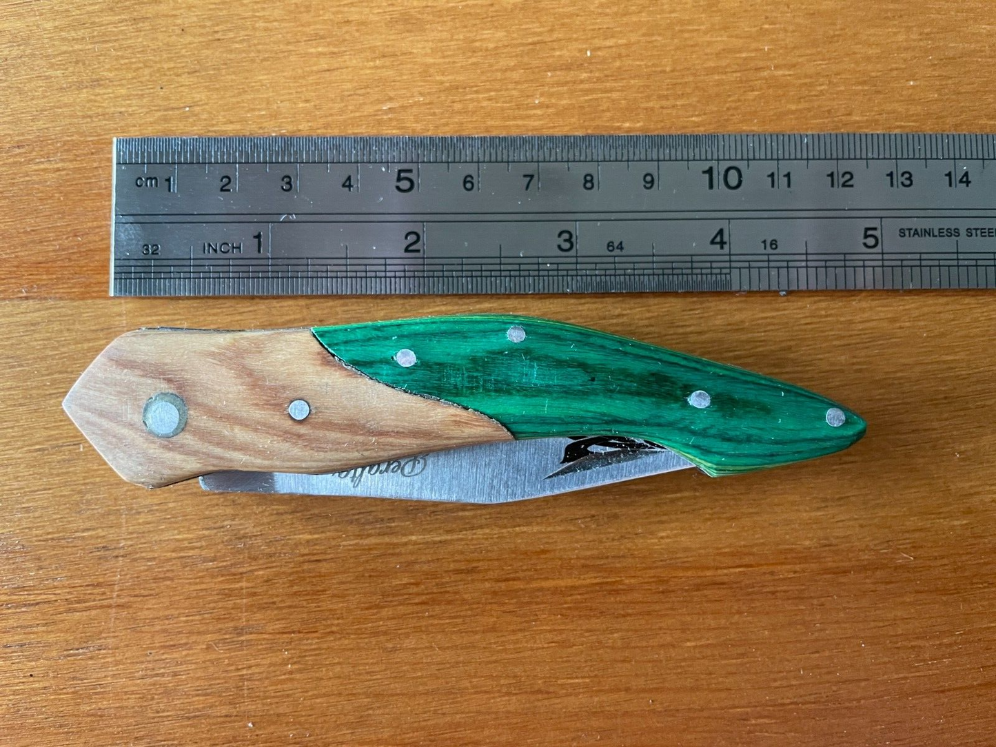 3" Spanish Navaja Pocket Knife Wooden Handle 2 Colors Handmade from Spain