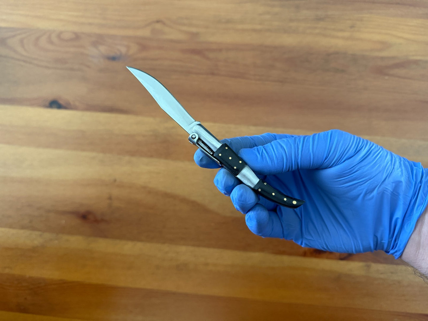 2.75” Arabian Style Navaja Folding Pocket Knife Black Stamina Wood Steel Handle