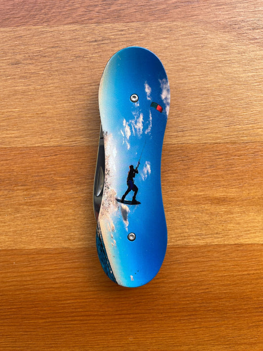 3.14 in. 420 Steel Navaja Kitesurf Pocket Knife Bottle Opener Liner Lock - Spain