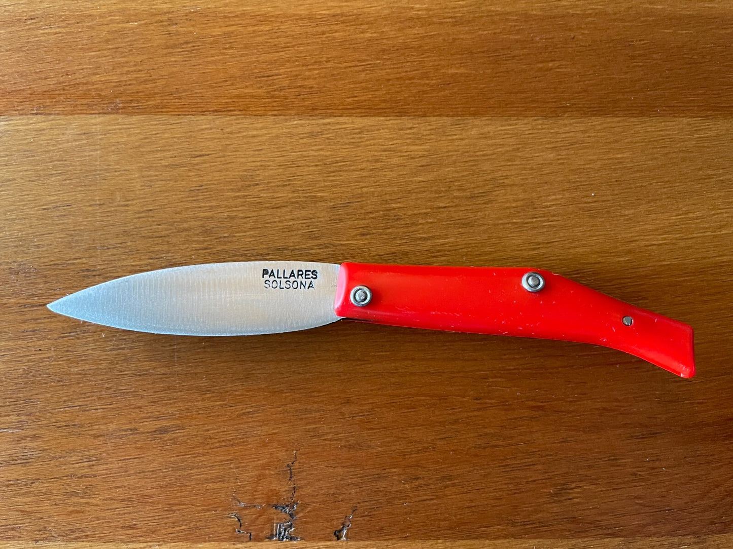 Pallares Solsona Pocket Knife Cabon Steel 2.76" / 7 cm Red from Spain New