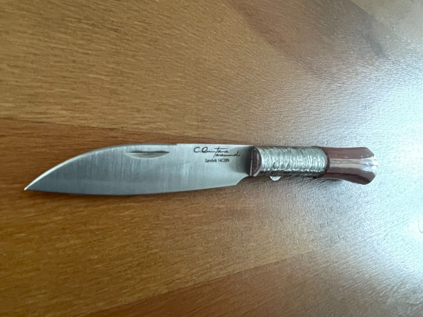 3.14" CQ Taramundi Premium Pocket Knife Navaja Oak Treated Handle - From Spain