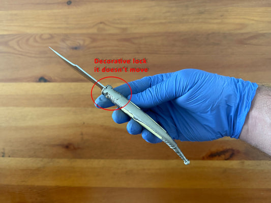 3.9” Albacete Navaja Joker Sevillana Knife Zamak Handle Handmade Slipjoint Spain