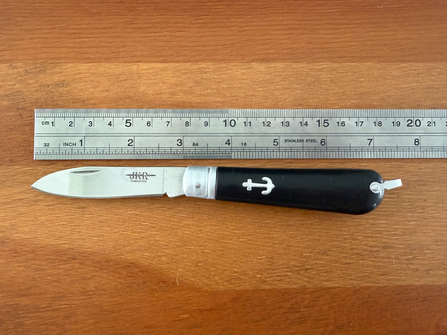 3.14" Pocket Knife Sword Point Black ABS Handle Sailor / Marinera Navaja Spain