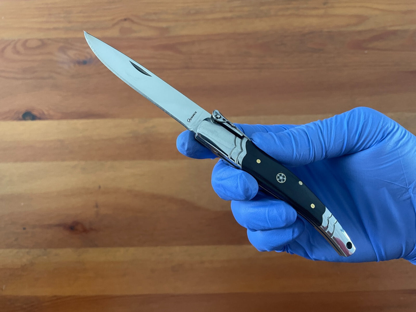 3.14 Stainless Steel Blade Spanish Navaja Pocket Knife With Ratchet Sound